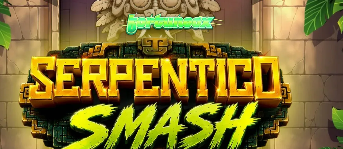 Visual detalhado da interface de jogo do slot Serpentico Smash com temática asteca